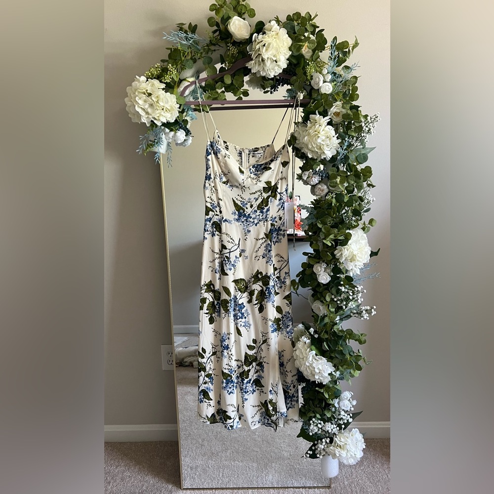 Reformation Juliette Dress in riviera